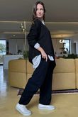 Made in Italy Big Softie Super Slant Knit Top Black 